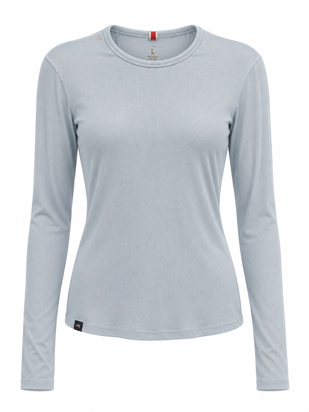 Tracksmith Fieldhouse Ribbed Long Sleeve Sheer Womens Sz L Sheer Blue NWOT